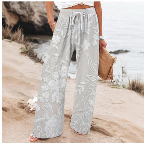 Womens Printed High-Waisted Casual Yoga Pants