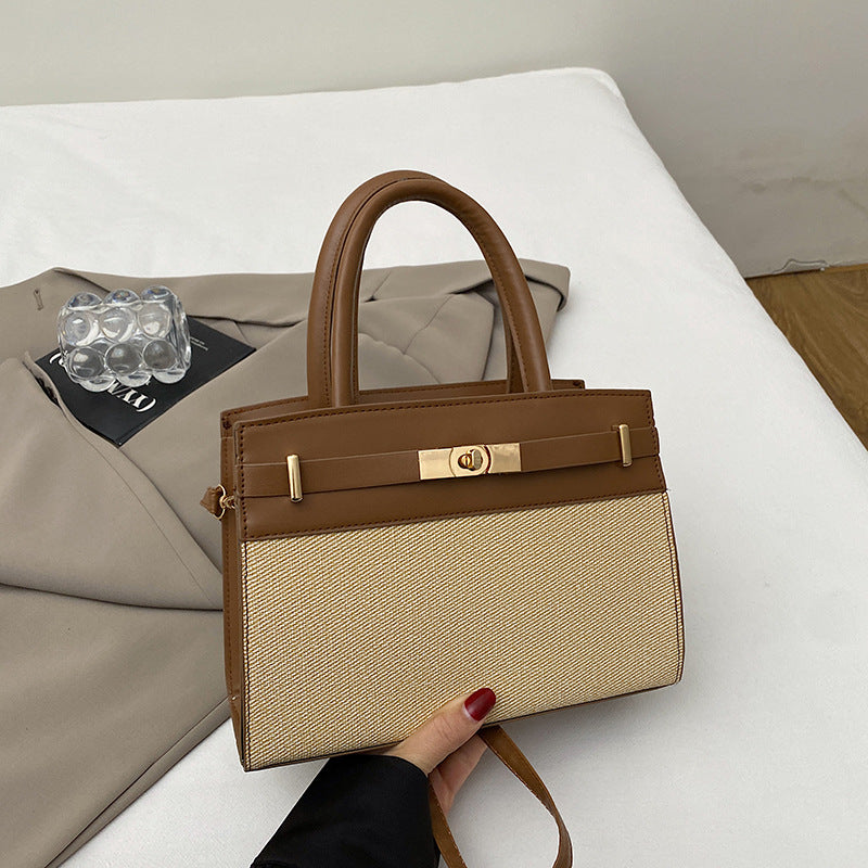 Casual Retro Color-block Blogger Crossbody Shoulder Bag