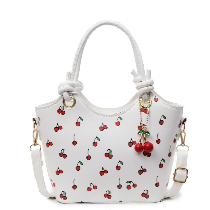 Cherry Print Commuter Crossbody Bag Shoulder Underarm