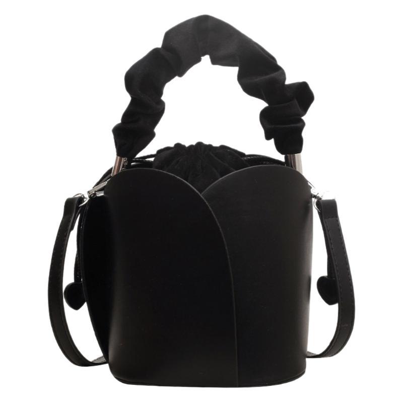 Womens PU Bucket Tote Crossbody Bag Blogger