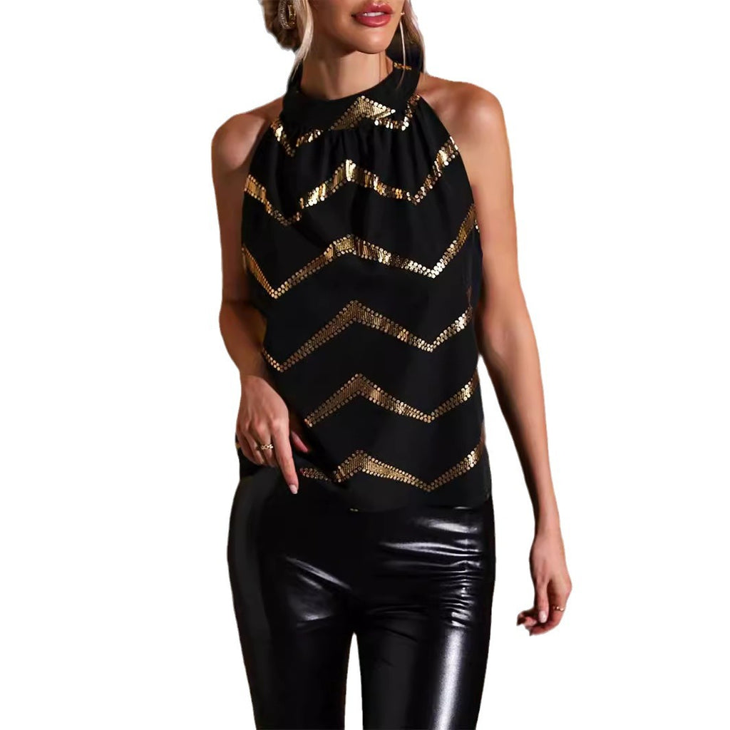 Sleeveless Womens Blouse From Europe And The US