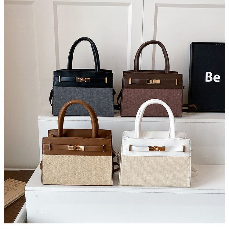 Casual Retro Color-block Blogger Crossbody Shoulder Bag