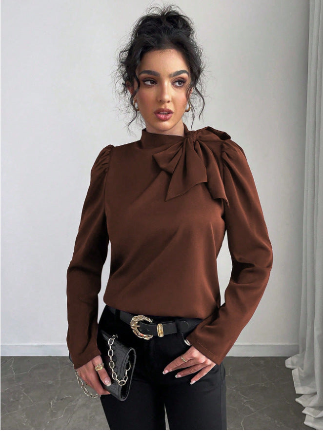 Womens Shirts In European And American Styles Bow