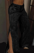 Button Rhinestone Fashion Jeans