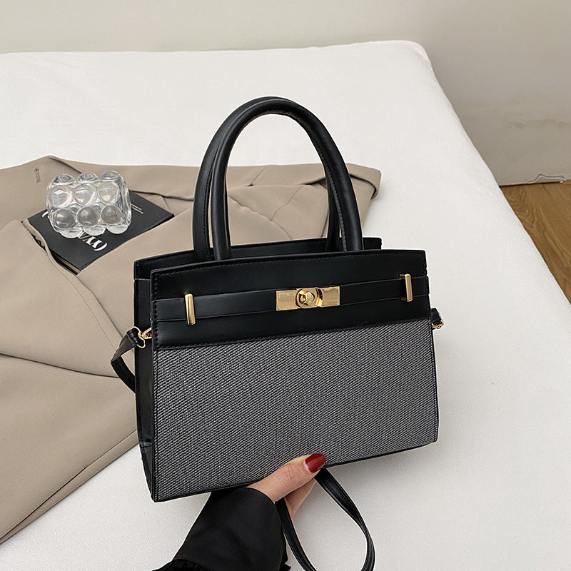 Casual Retro Color-block Blogger Crossbody Shoulder Bag