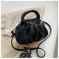 Versatile Womens Retro Cloud-Print Pleated Shoulder Crossbody Bag Blogger
