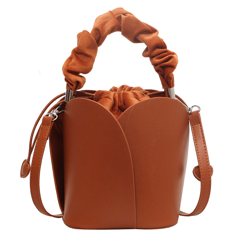 Womens PU Bucket Tote Crossbody Bag Blogger