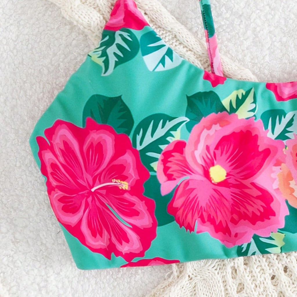 Womens Beach-Print Bikini Two-Piece Swimsuit