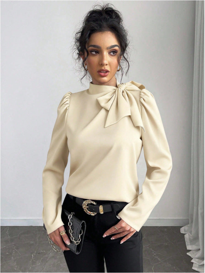 Womens Shirts In European And American Styles Bow