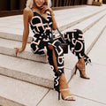 Womens Fashion New Arrival Printed Strap Jumpsuit