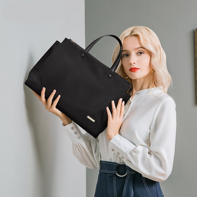 Dames bærbar taske afslappet business tote med stor kapacitet