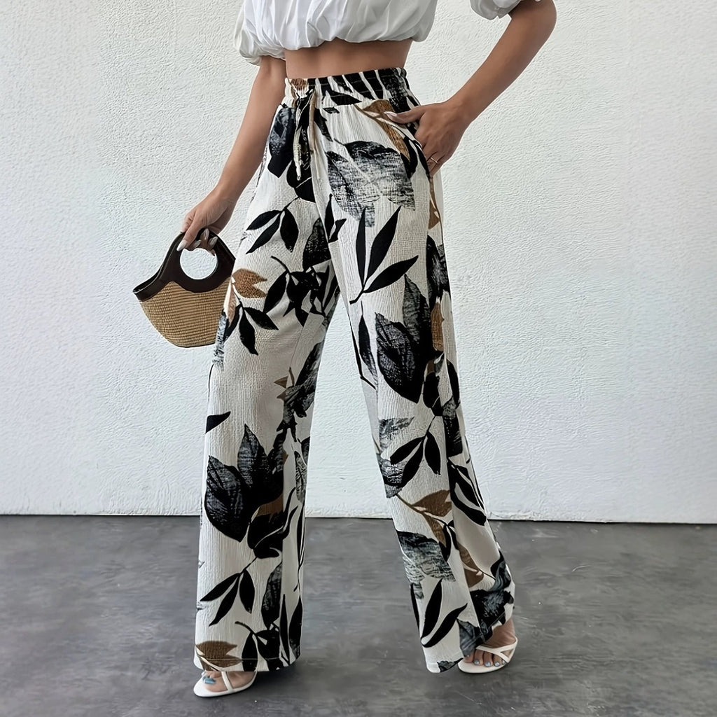 Bohemian Style Floral Print Pants For Women