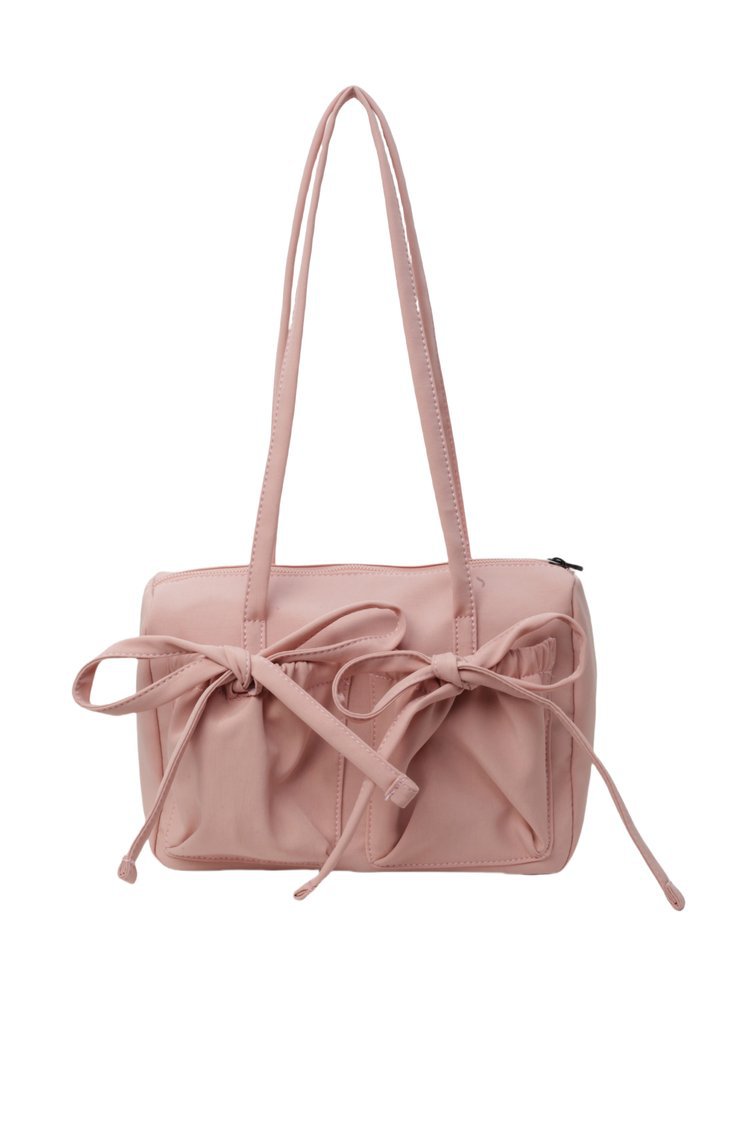 Bow Zipper Tote Large Capacity Shoulder Bag Women