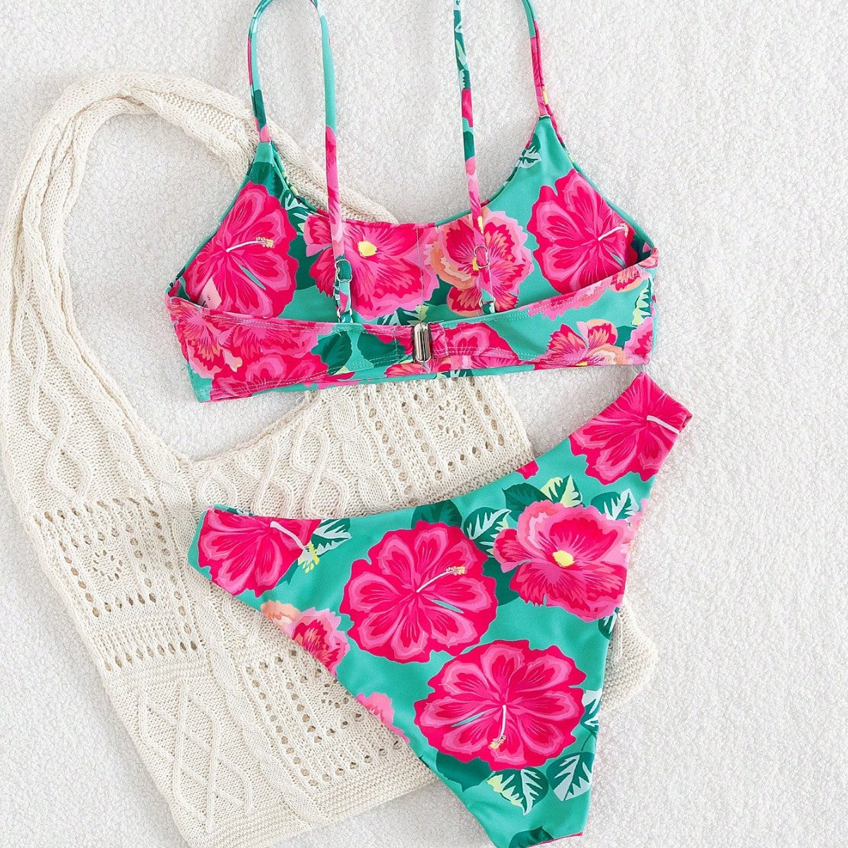 Womens Beach-Print Bikini Two-Piece Swimsuit