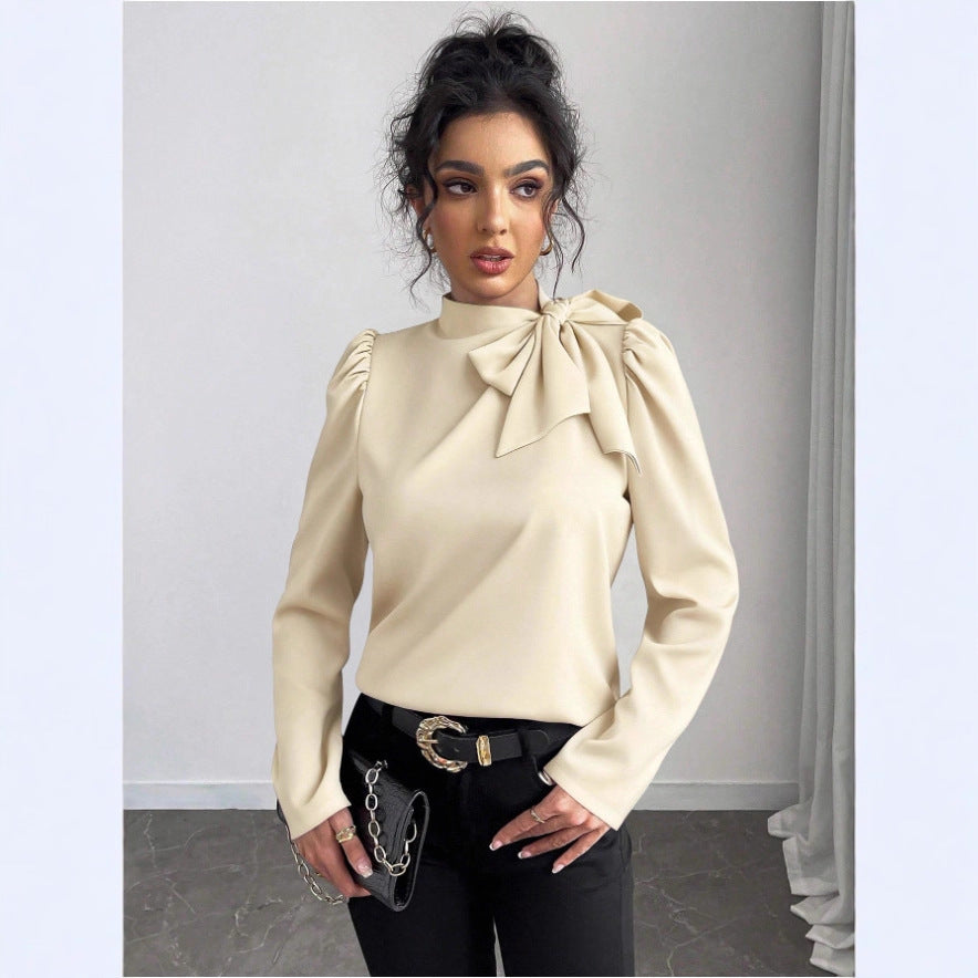Womens Shirts In European And American Styles Bow