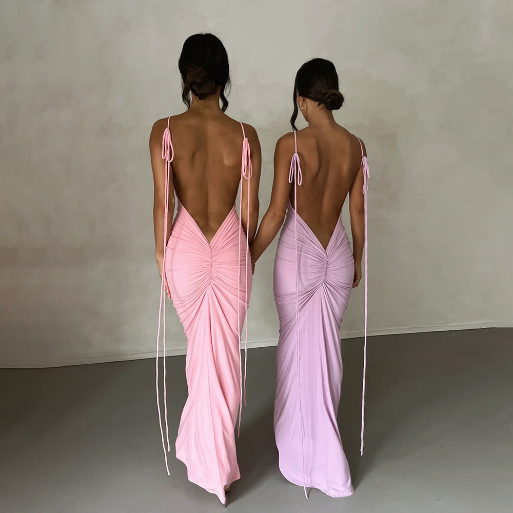 Women's Nightdress Backless